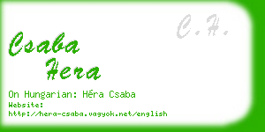 csaba hera business card