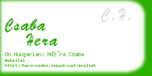 csaba hera business card